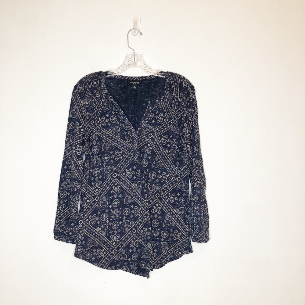 Lucky Brand Boho Bandanna Pattern Top